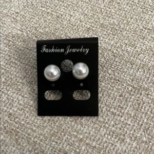 Fashion Jewelry White Pearl Stud Earrings